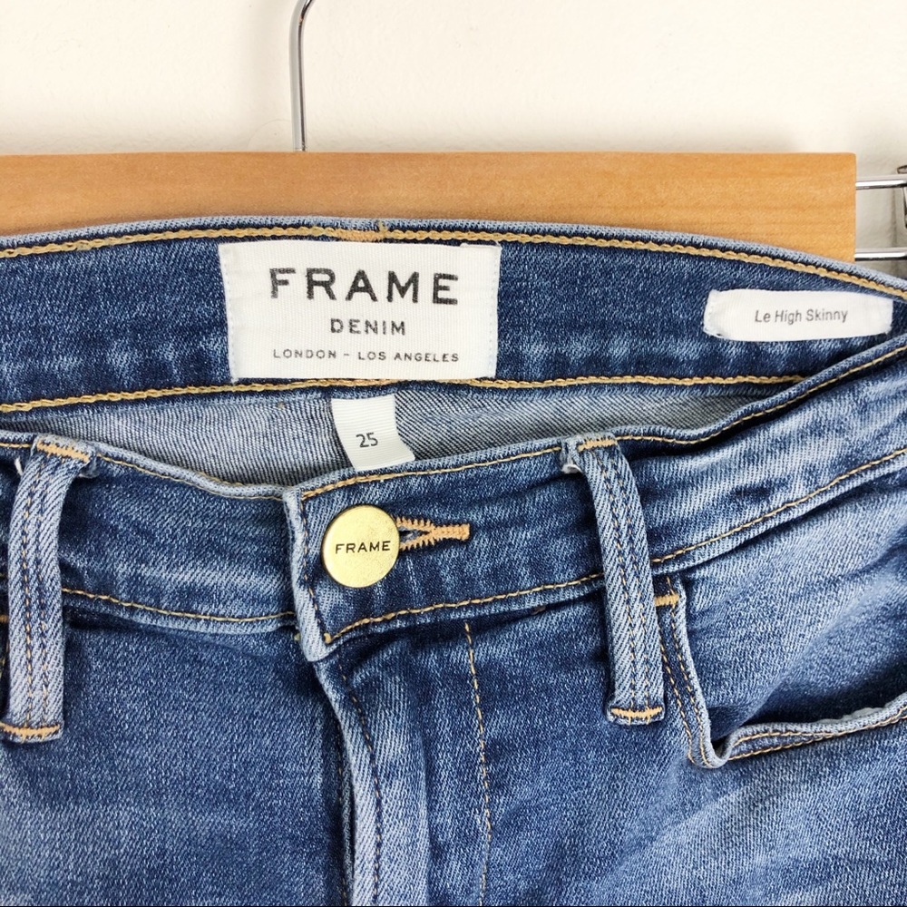 FRAME DENIM 25 le high skinny raw edge jean - Picture 4 of 6